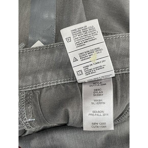 Vince Dylan Skinny Denim Jeans Silverfin Side Tuxedo Stripe Size 29 - Picture 4 of 7